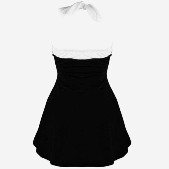 Cocoship Black White Striped One-Piece Swimsuit 16 NWT w/ Built-In Shorts - Picture 2 of 8